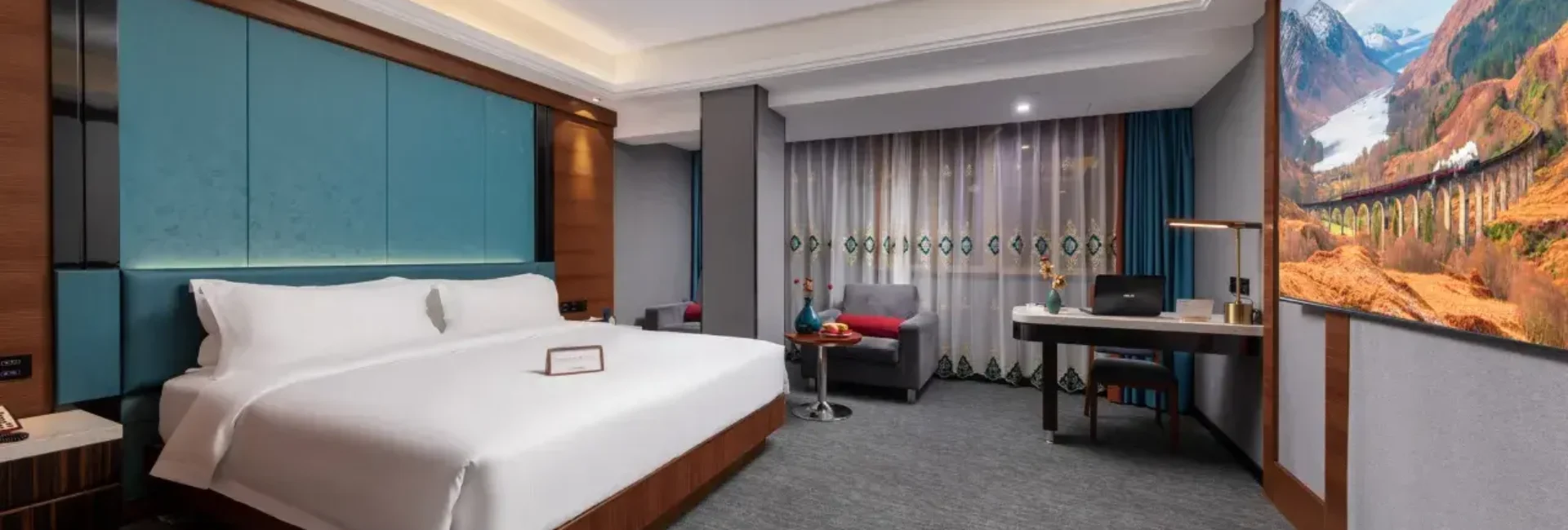 Deluxe Audio-Visual Double Bed Room With Eclan Sleep Aid Bedding