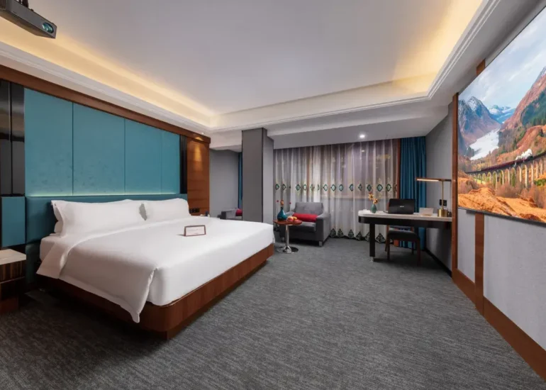 Deluxe Audio-Visual Double Bed Room With Eclan Sleep Aid Bedding